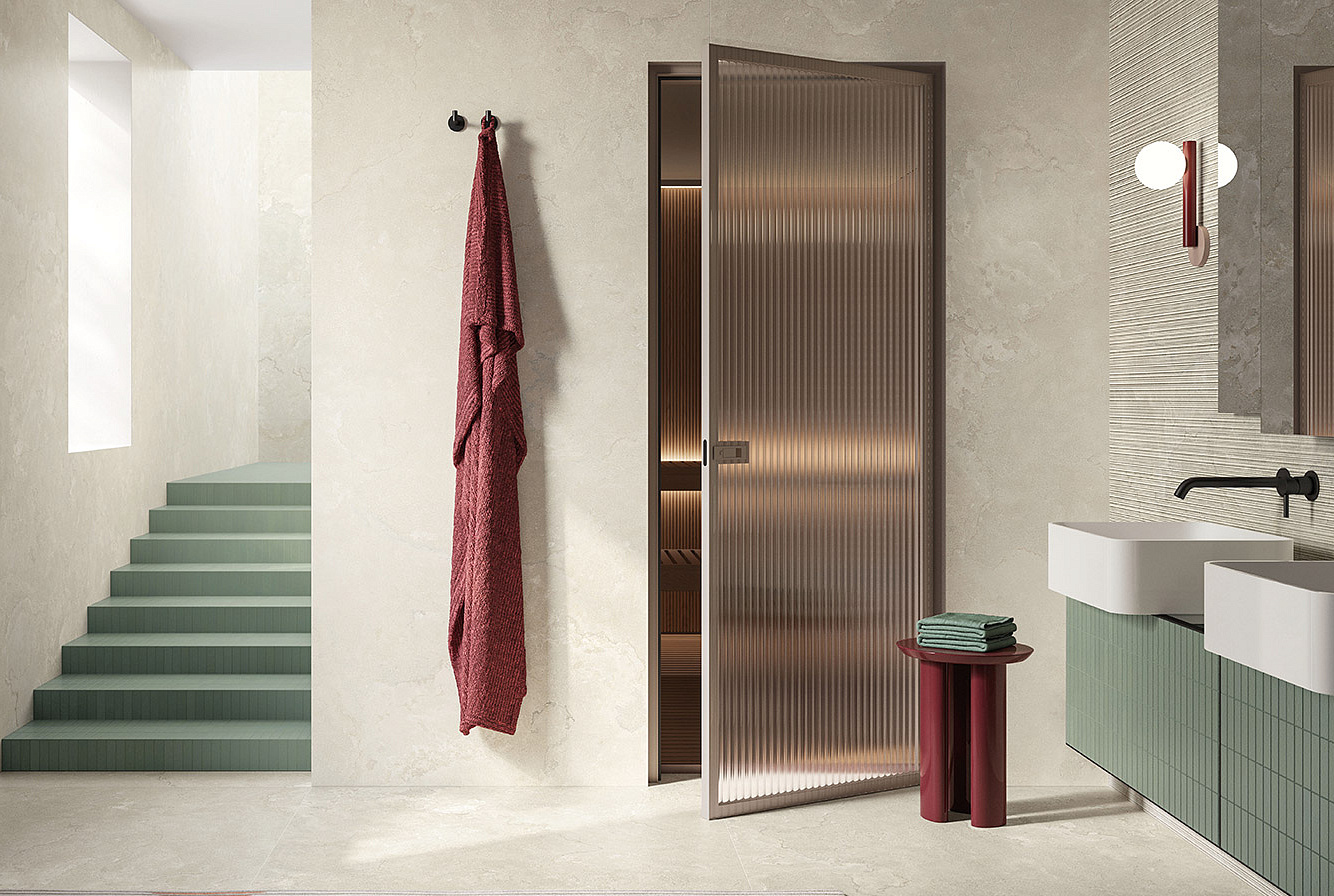 DR05BAR Dorset Tortora Cross Cut Ribbed SQ. 60x120 Italgraniti