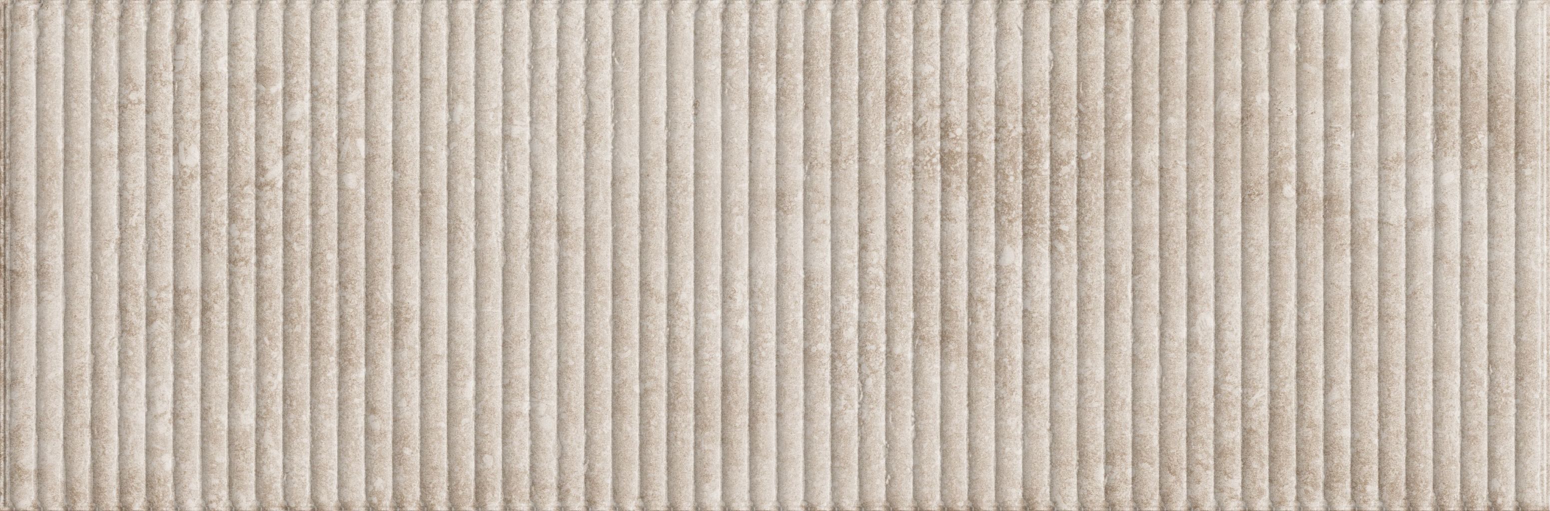 853 Вербиер бежевый рельеф треугольник 32,5х100 Eurotile Ceramica