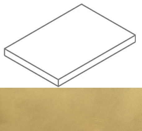 620070002364 Continuum Brass Gold Scalino Angolare SX 33x160 Italon