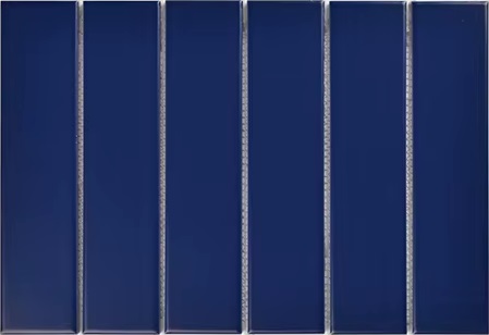 Y45P807 Strip Синяя матовая 4.5x19.5 28.8x19.5 Porcelain mosaic