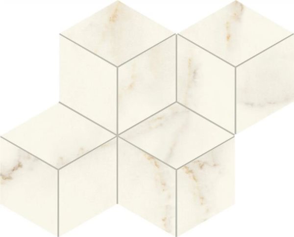 AF8L Marvel Calacatta Apuano Mosaico Esagono Silk 30x35 Atlas Concorde