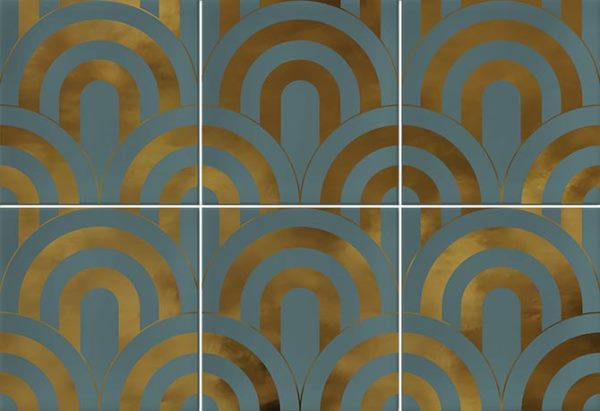 Takada Turquesa Oro 23x33,5 VIVES