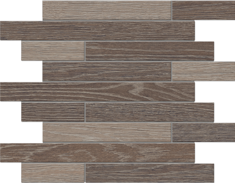 Мозаика KW03/KW02 Wenge/Light Grey Muretto структурированный 30x35 Estima
