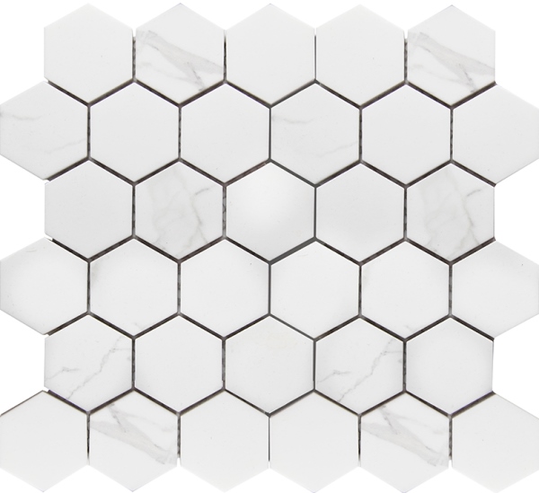 PMMT83017 Hexagon small Carrara Matt 26.5х27.8 StarMosaic
