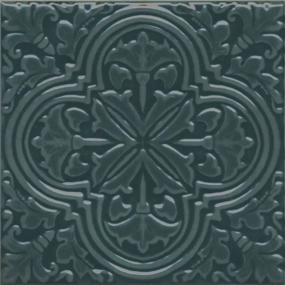 KMD3STA003BN Декор Фес зелёный тёмный глянцевый 15x15x0,77 Kerama Marazzi
