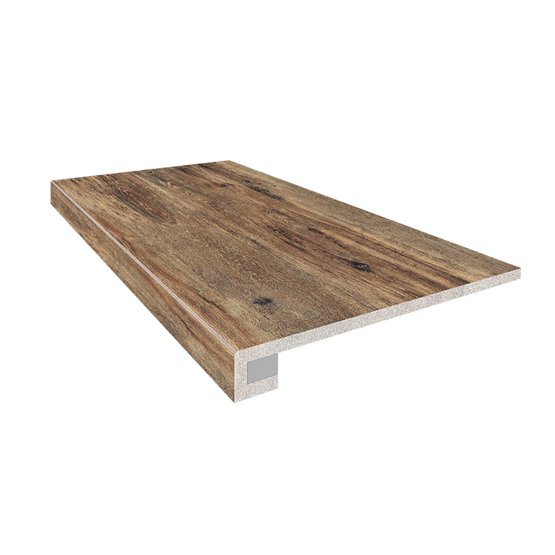 Комплект Ступень BG01 Brigantina 33x120 неполированная без насечек+Подступенок 14.5x120 Estima