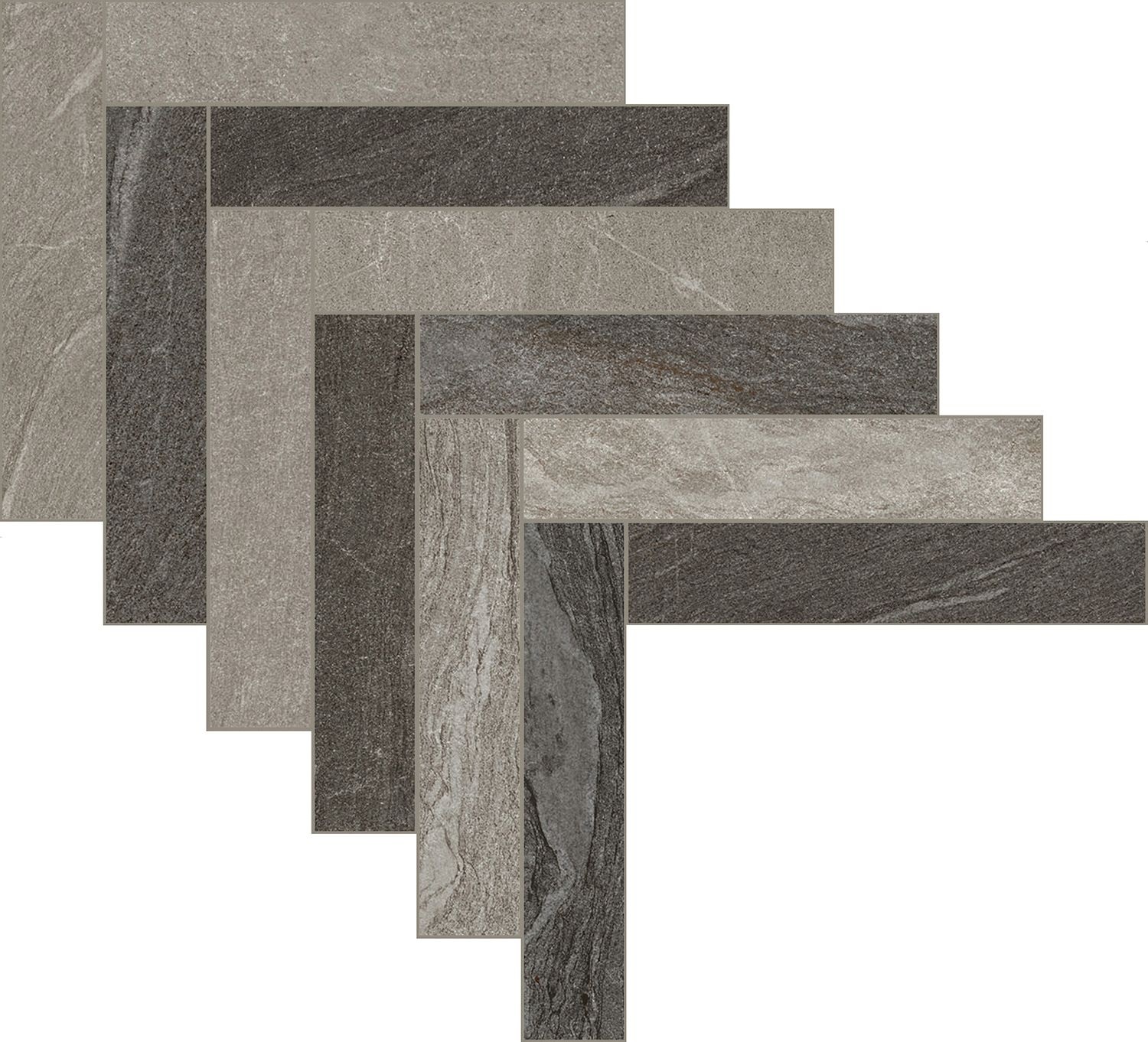 776741 Woodslate Life Arrow Mix 2 Storm/Bark 44,8x69,5 Cerim