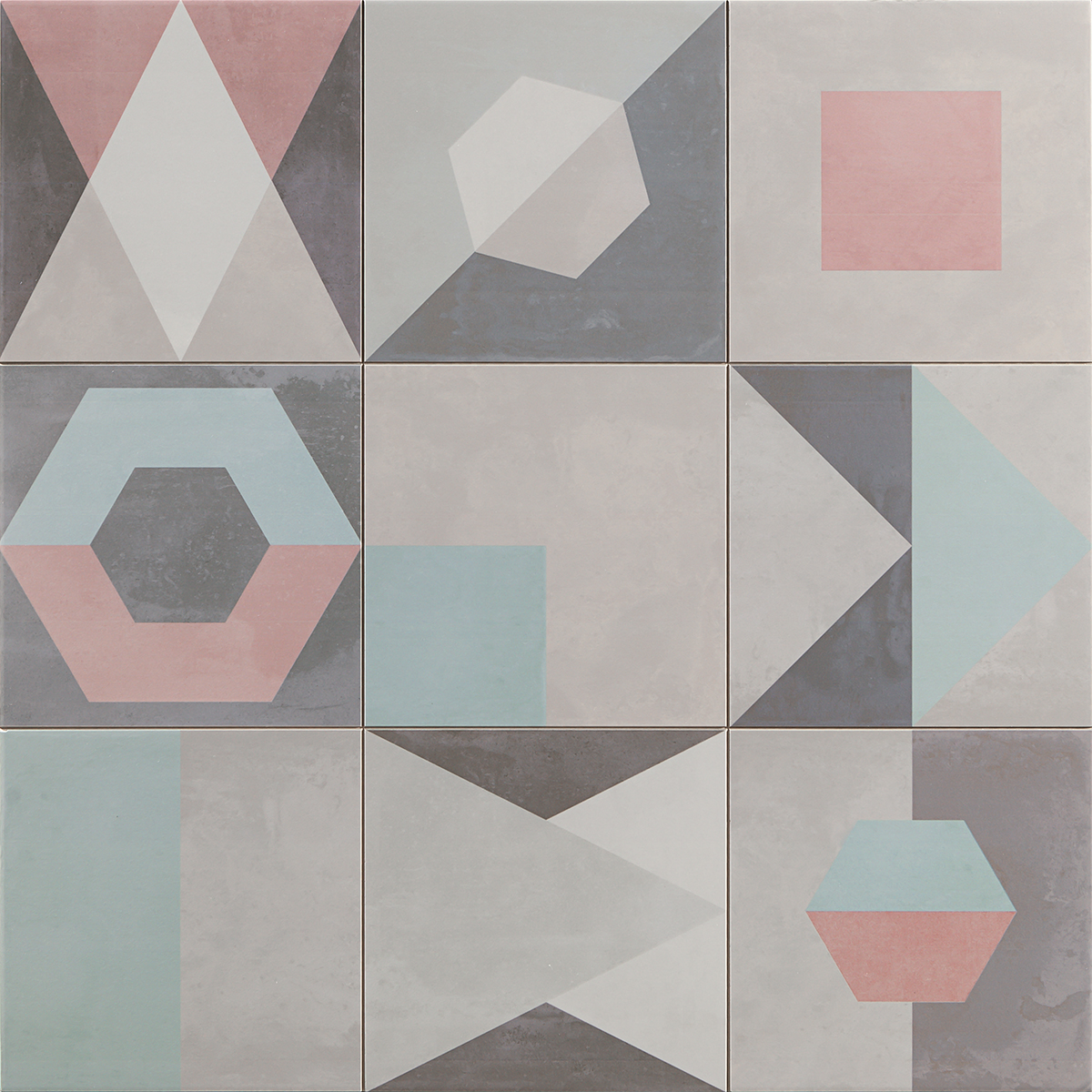 Epica Gris Ornato 20x20 Ceramicalcora