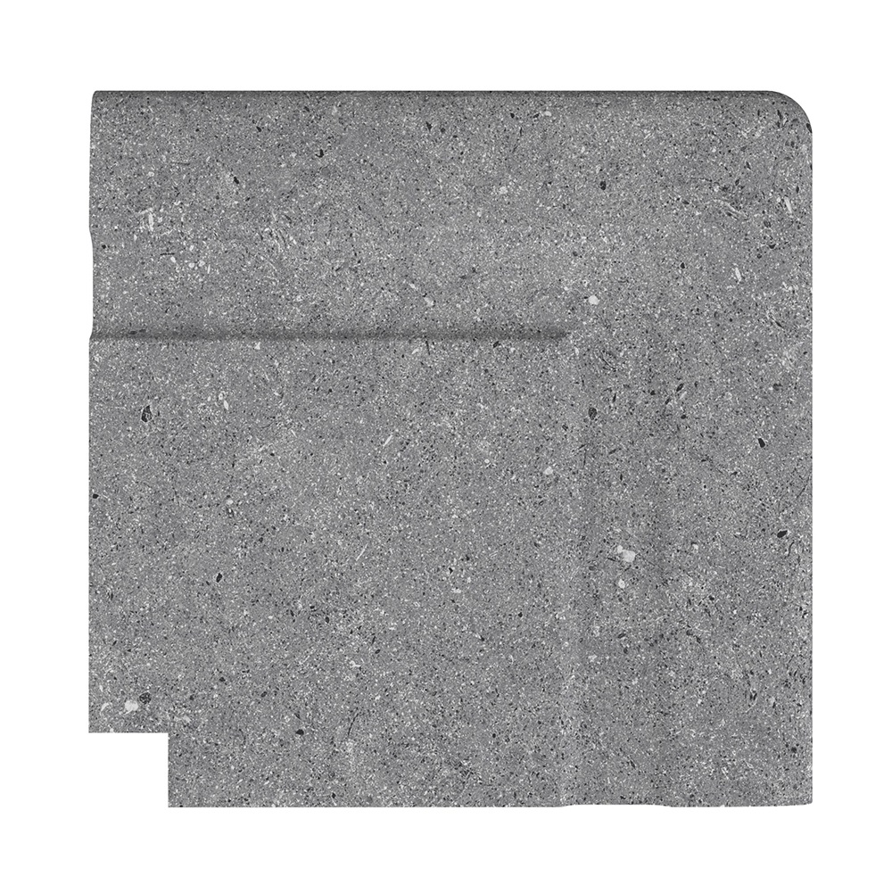 Угол фарфорового поручня наружный Cement Grey 25x25 Serapool