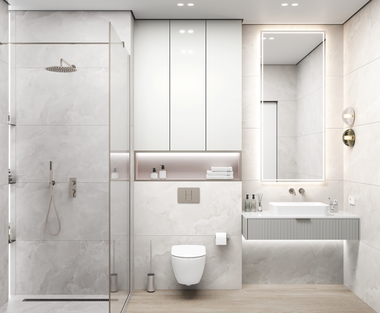 Onyx Lux Bianco белый полированный матированный 60х120 Laparet