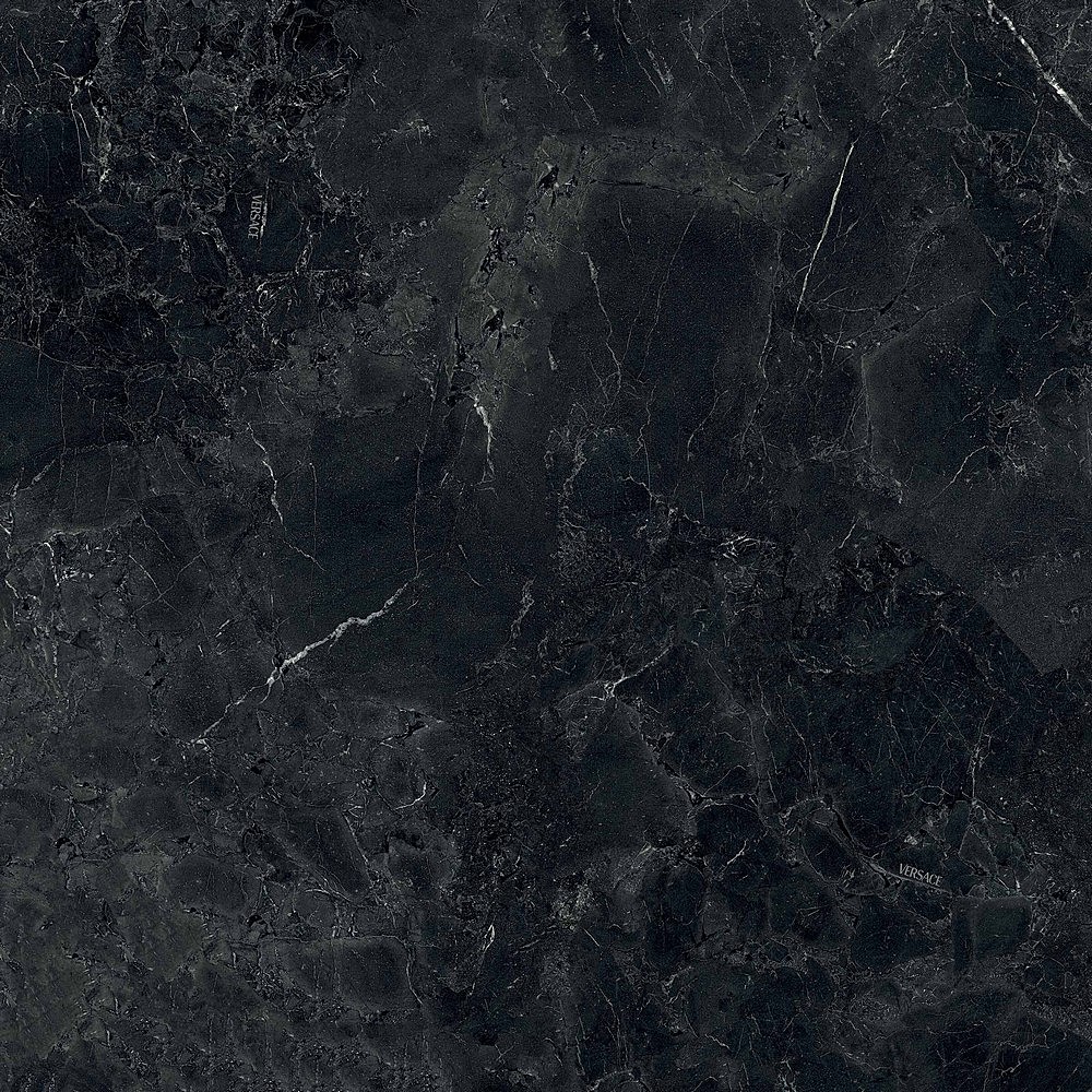 PF60015279 Tarsia Nero Imperiale Lux 3D Rett 120x120 Versace (Gardenia Orchidea)