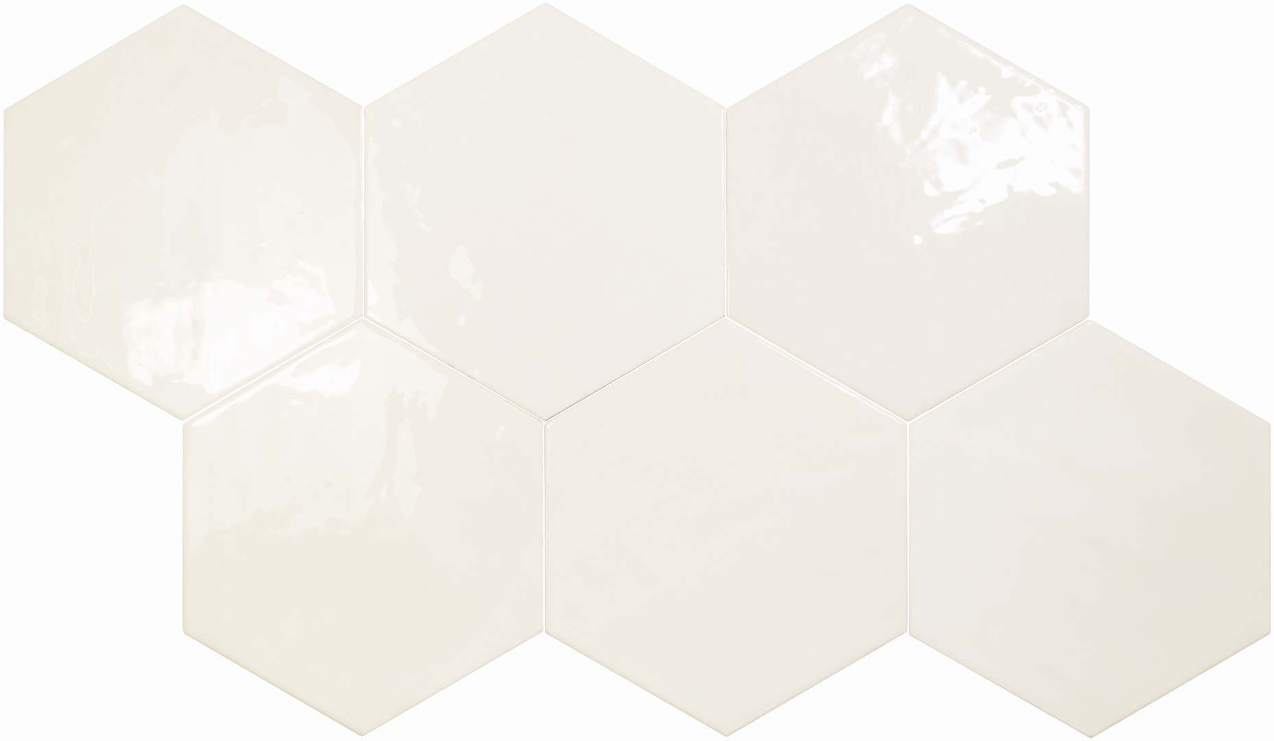130058 Spark Hex White Glossy 15x17.3 DNA Tiles фото 2