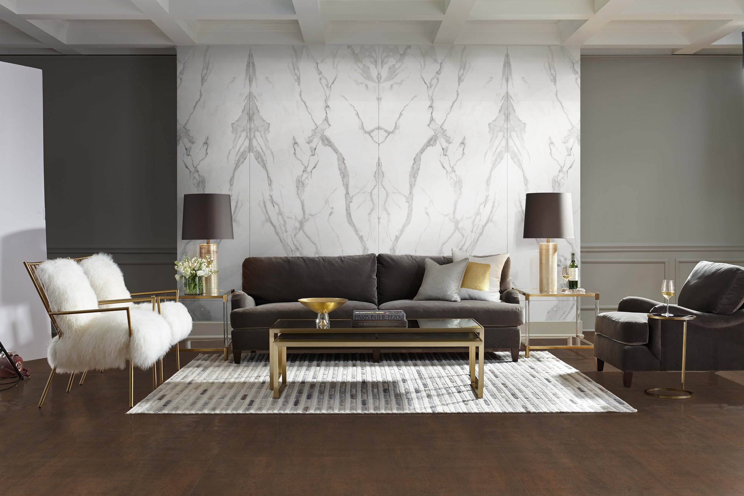 Auspicious Motif Polished Спеченный камень 1200x2400x6 Delfone фото 2