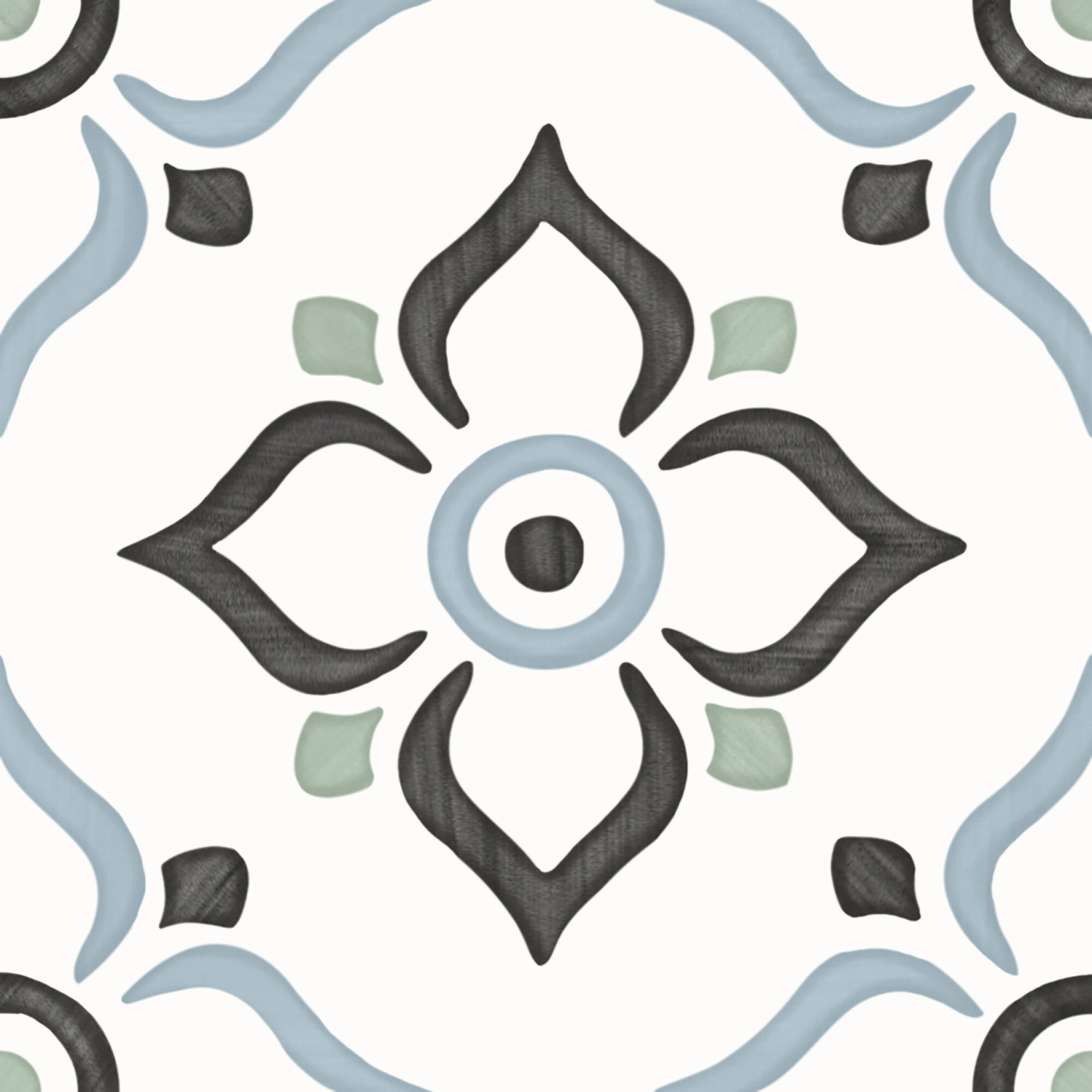 31086 Tanger Blue Garden 12.3x12.3 Harmony фото 4