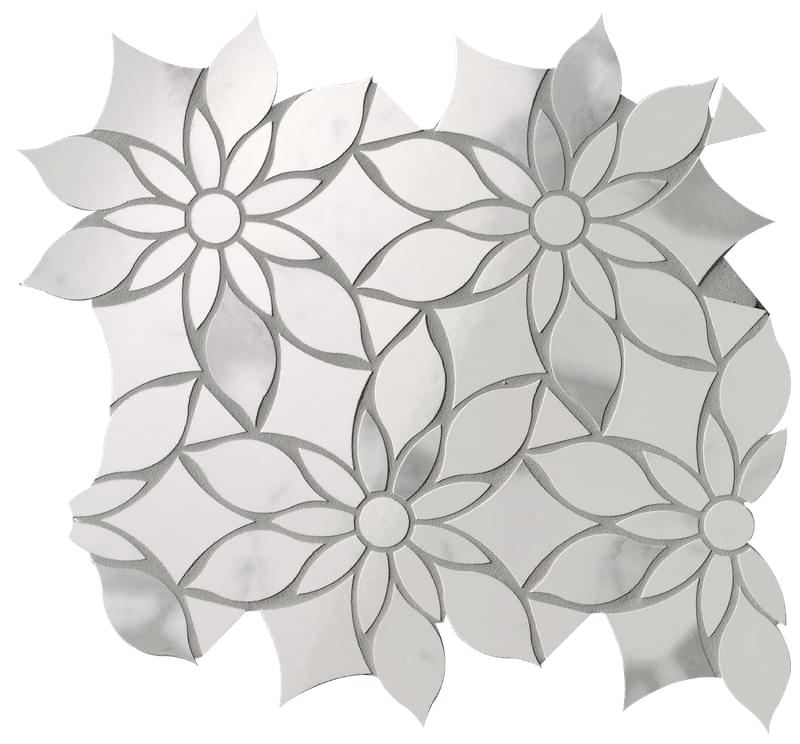 fQKX Carrara Superiore Daisy Mosaico 29x31.9 FAP Ceramiche