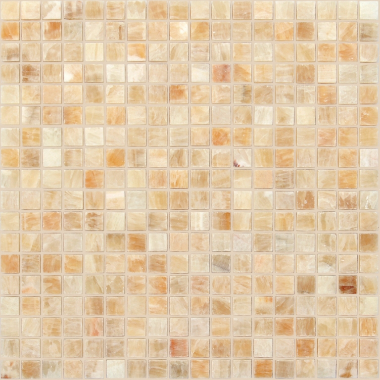Pietrine Onice beige POL 15x15x8 305x305 Caramelle Mosaic