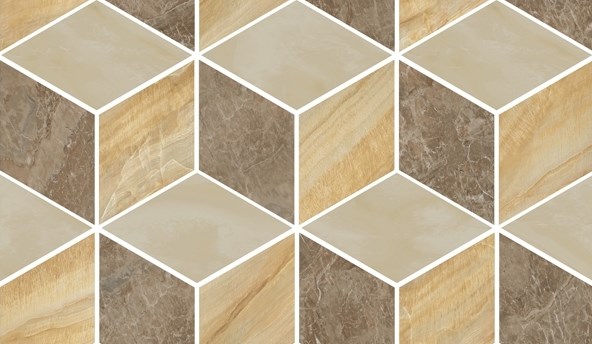 240841 MOSAICS T3-3D MARRONE-ORO-BEIGE 17x29,1 Versace (Gardenia Orchidea)