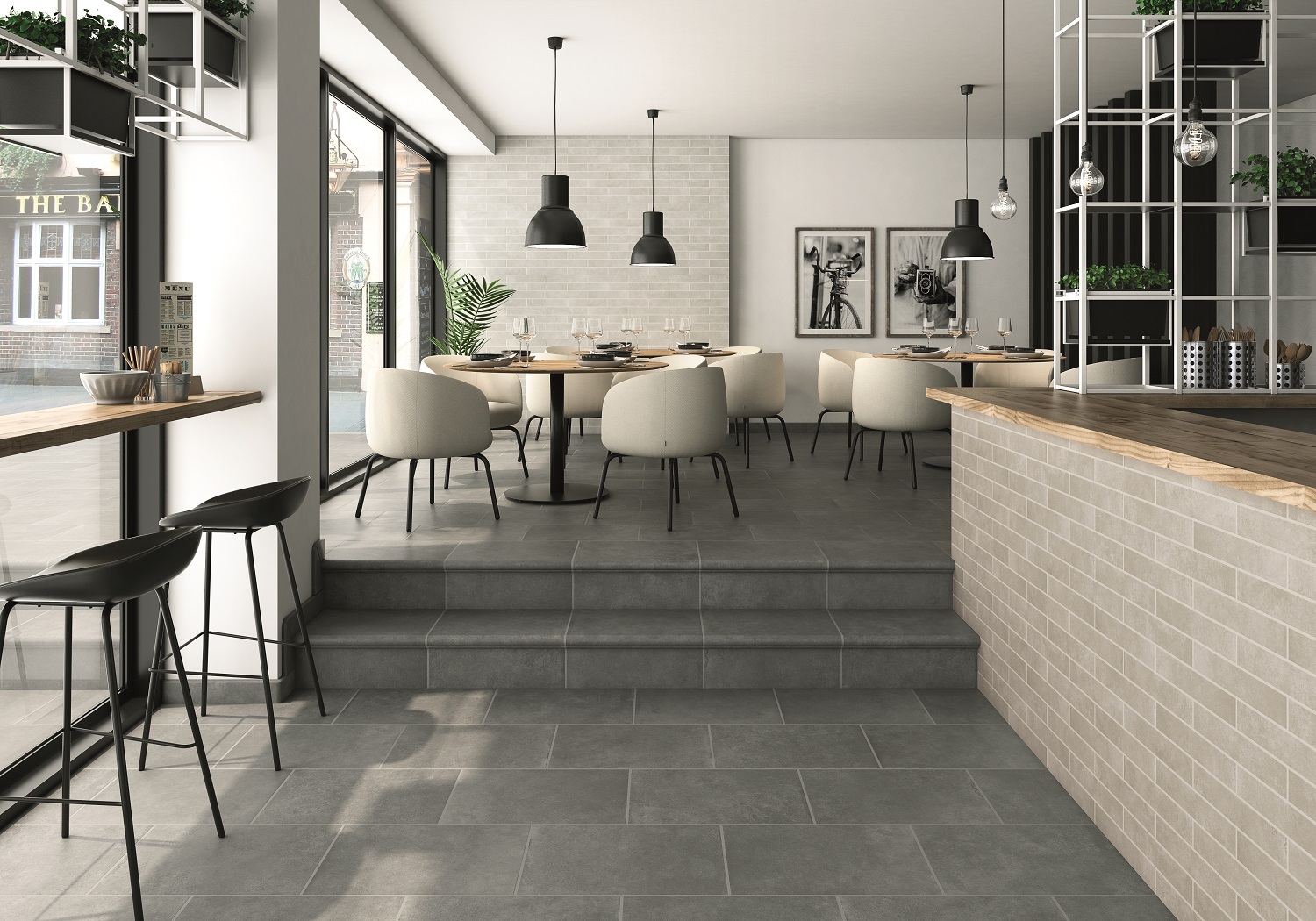 Capri Gris Esquina Redondeado 33х33 Gres de Aragon