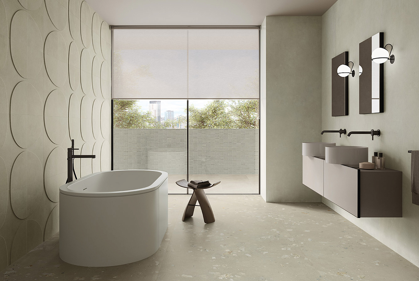 FL01BAC I Cementi White Ciottolo SQ. RealUp/StrideUp 60x120 Italgraniti