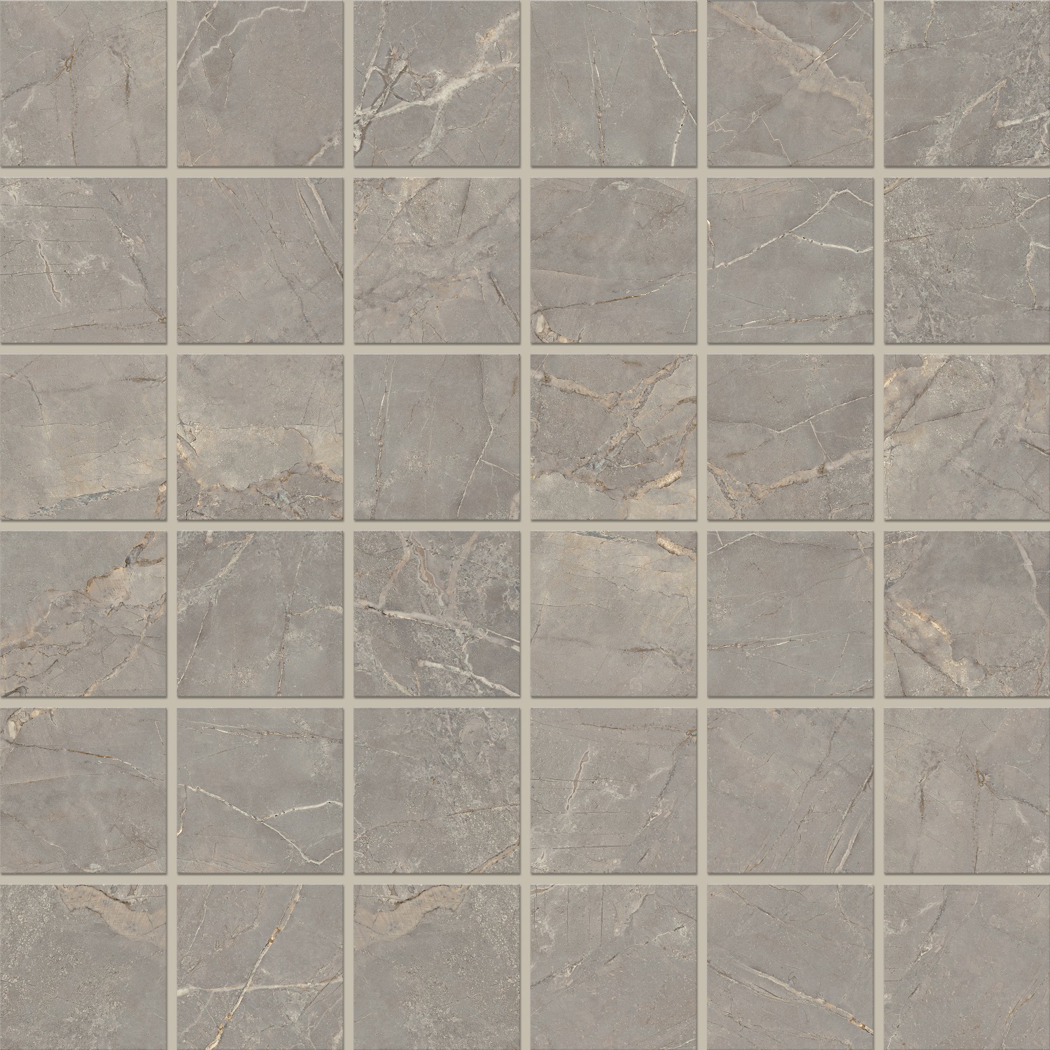 BR03 Bernini Grey Мозаика неполированная (5х5) 30x30 Estima