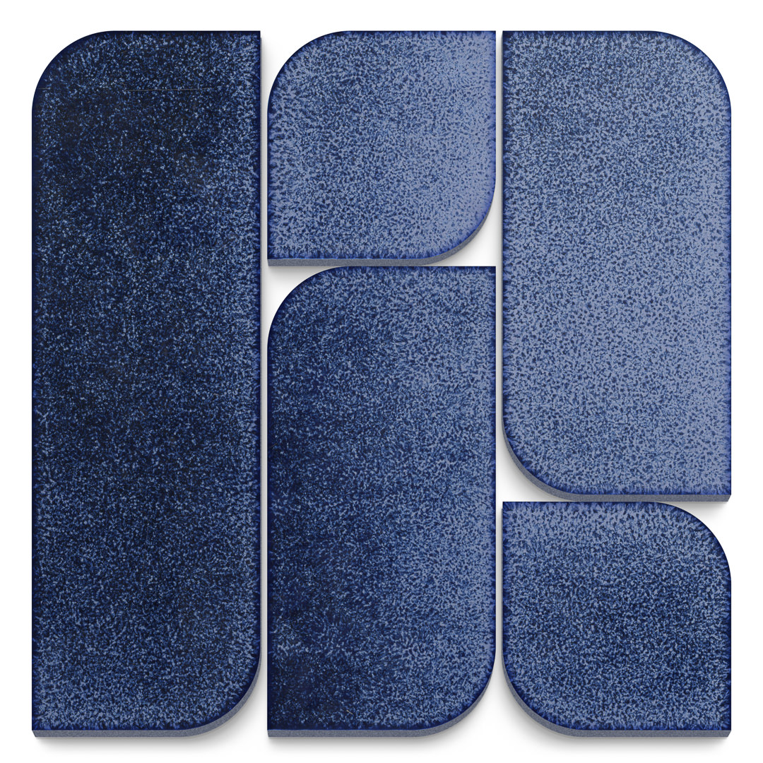 KMD3RIC013 Модульное панно Силуэт синий 30х30х1,6 Kerama Marazzi