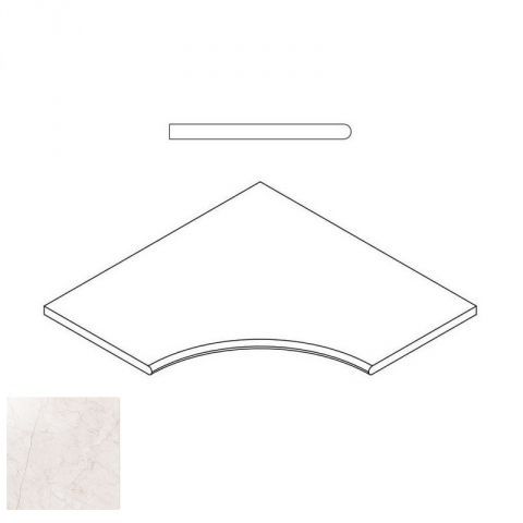 620090000273 PURE BORDO ANGOLARE ROUND 30 60x60 Italon