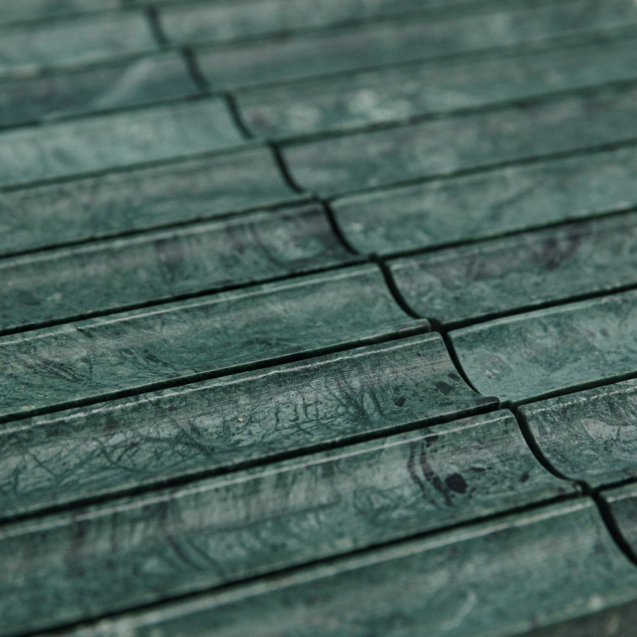 PIX344 Spider Green, Concave матовая 30х151 305х318х12 Pixmosaic