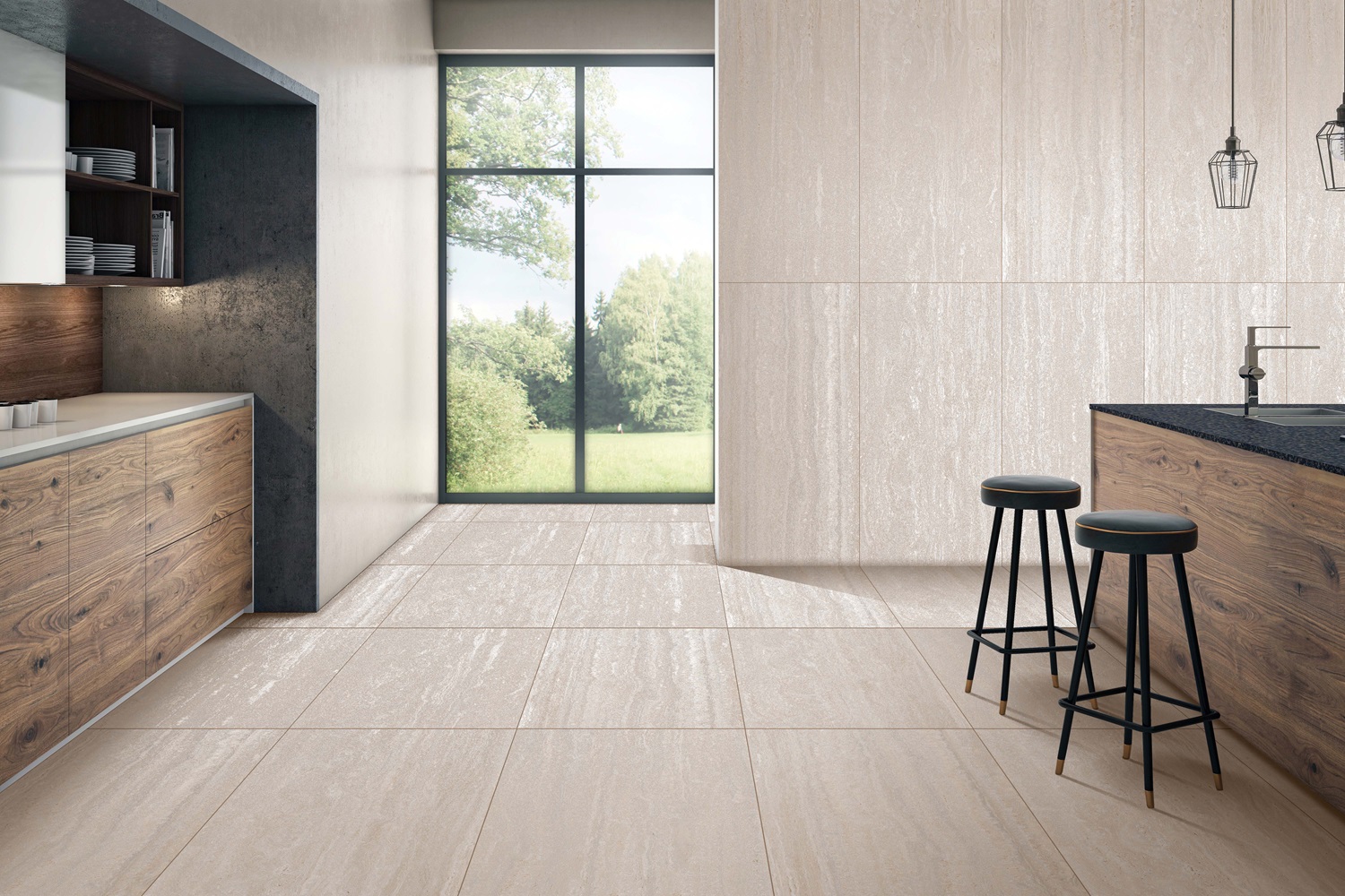 Juliette Travertino Beige Grit Granula 60x120 Realistik