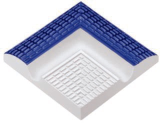 40207 Наружный угол поручня с сетчатой поверхностью Cobalt 12x12 Serapool