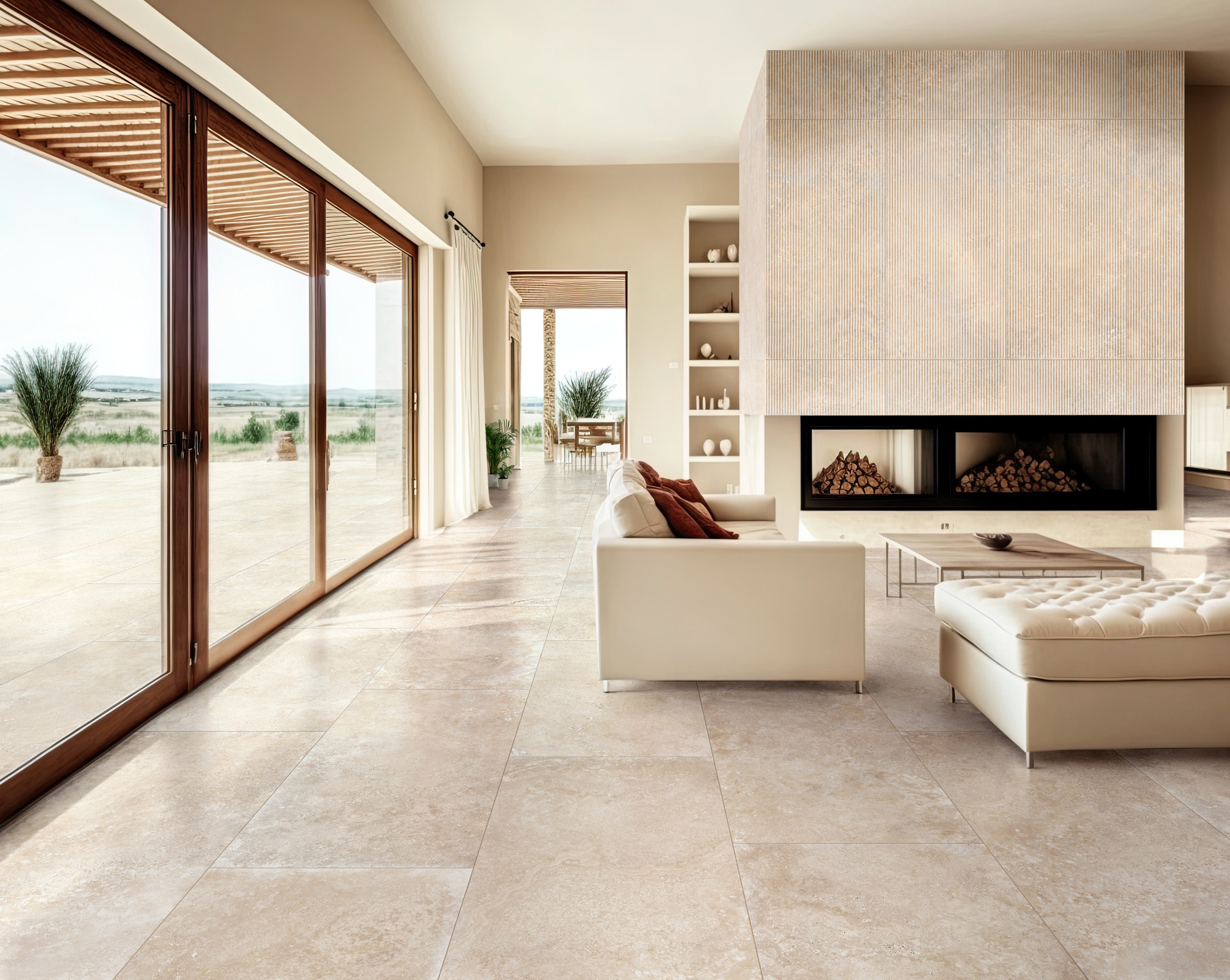 RCA7 Realstone Travertino Vein Bianco Rett 60x120 Ragno Marazzi