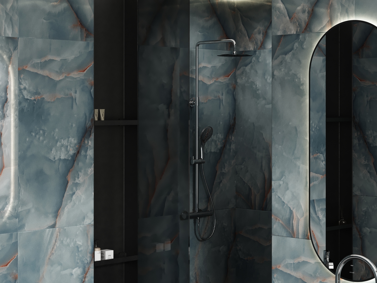 17437 Marina полированный HG голубой ректификат 60x120 Cersanit
