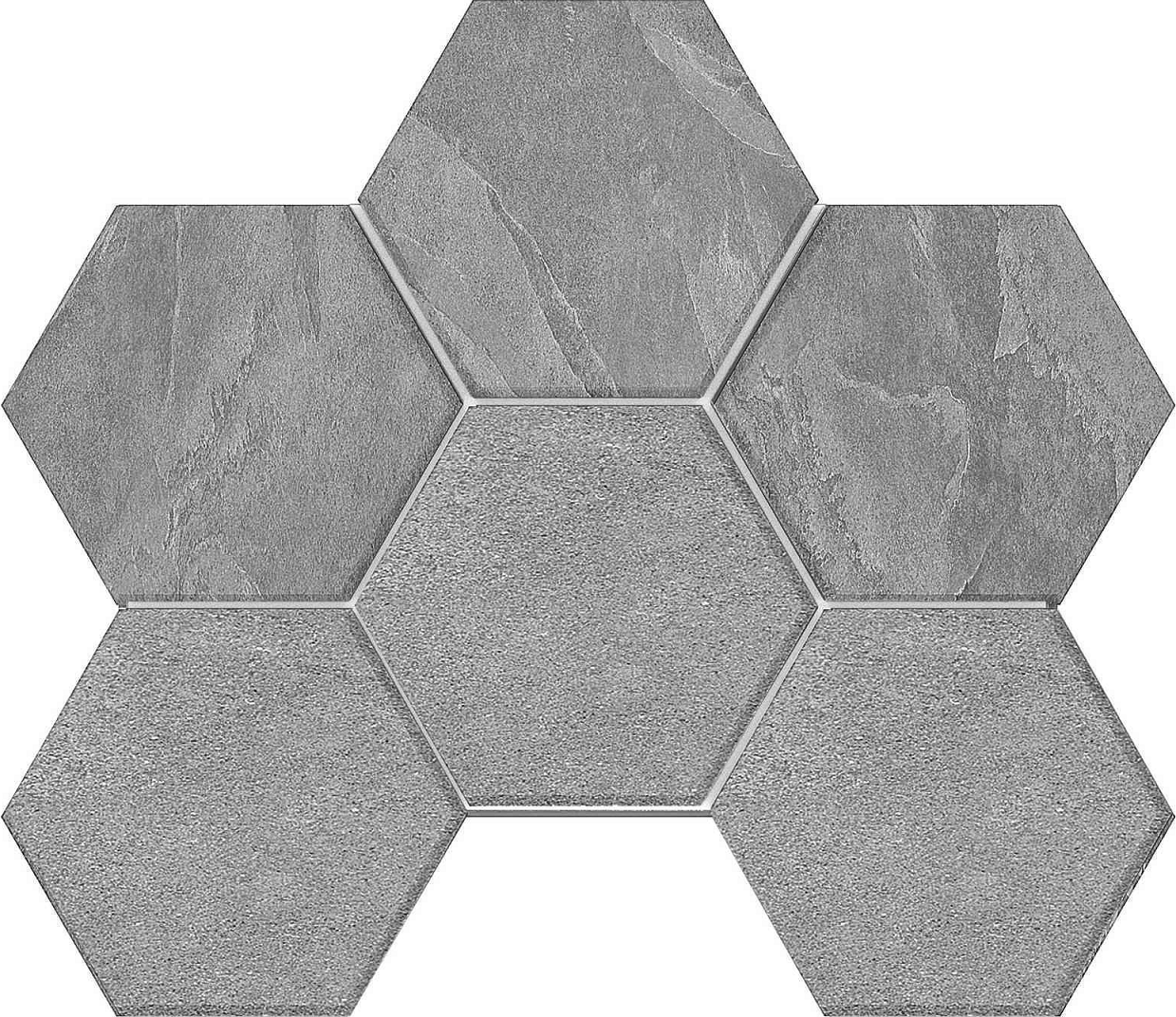 Мозаика LN03/TE03 Luna Hexagon неполированная 25x28.5 Estima