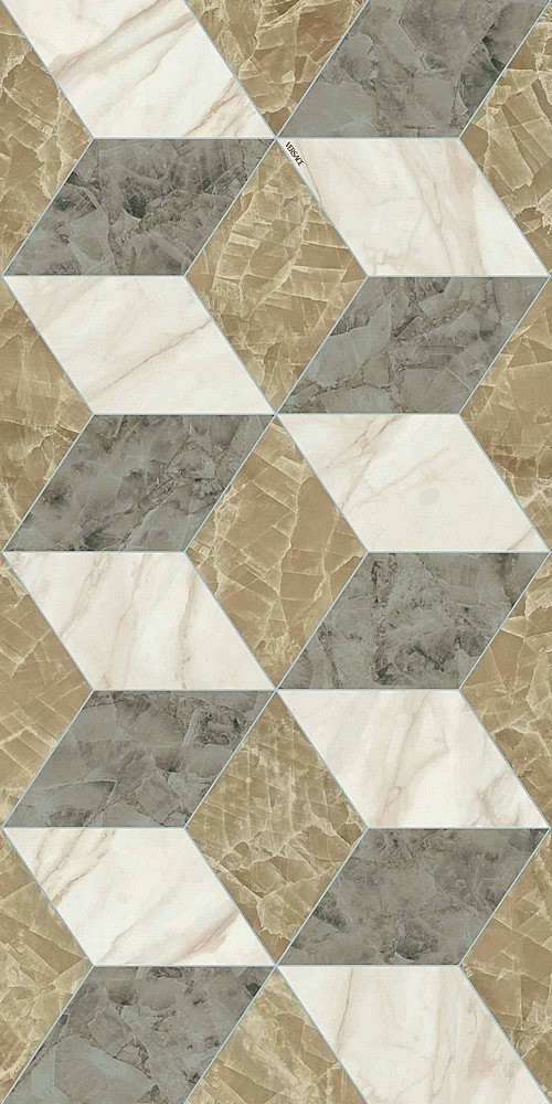 PF60014142 Tarsia Cubical Avorio Deco Lux 3D Rett 60x120 Versace (Gardenia Orchidea)
