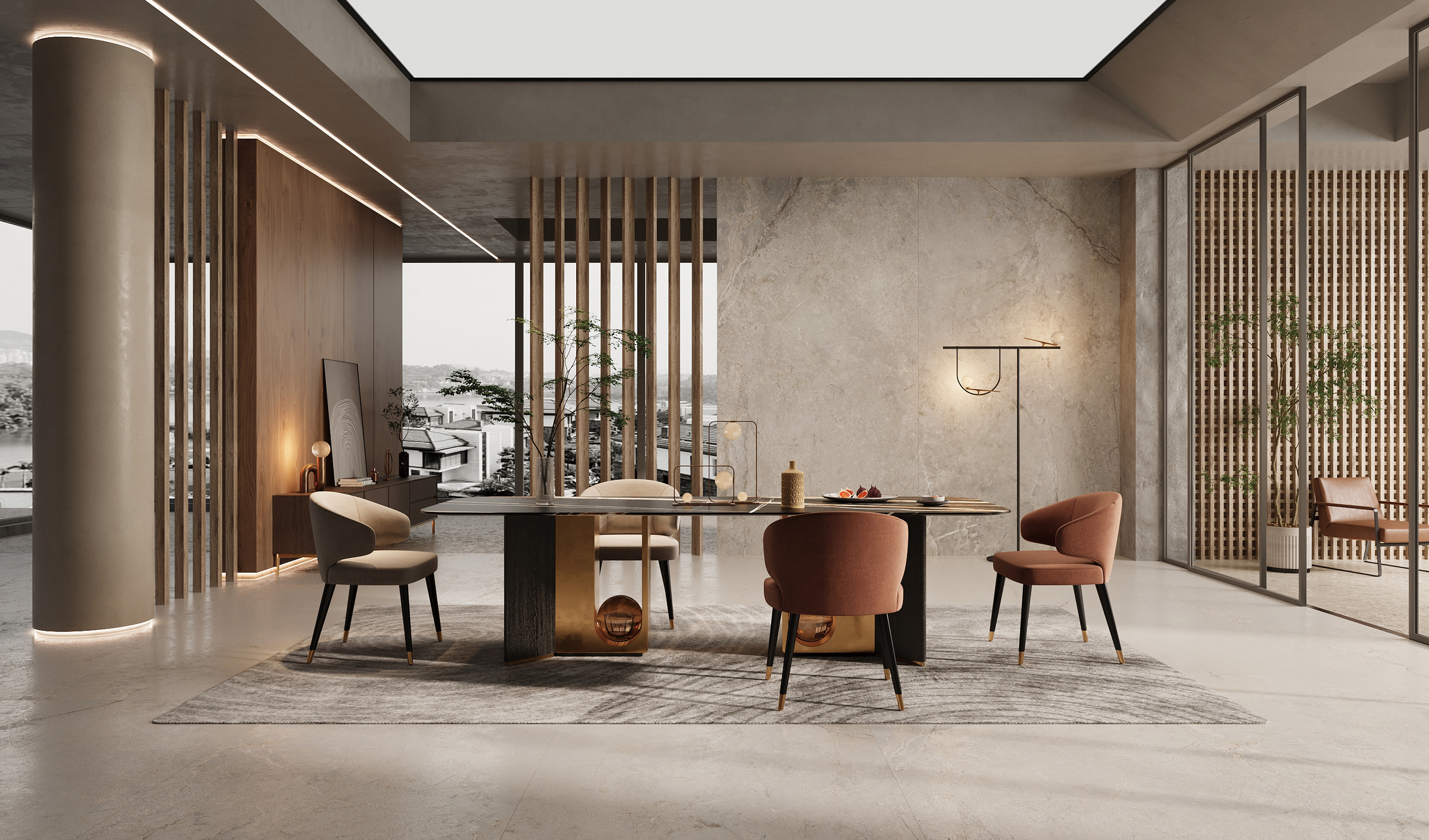 Louvre Dark Grey Matt Спеченный камень 1200x2700x6 Delfone фото 4