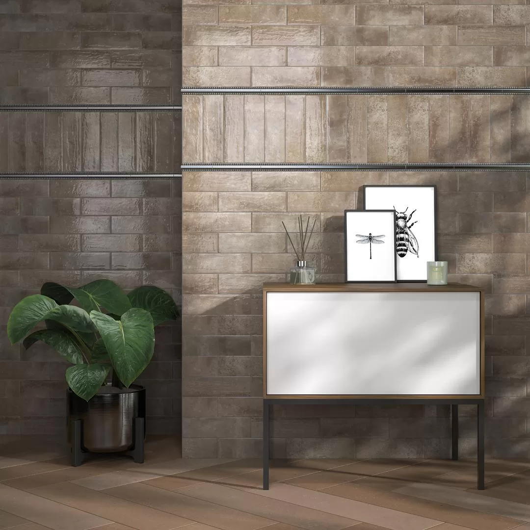 9042 Тракай коричневый темный глянцевый 8.5x28.5 Kerama Marazzi фото 3