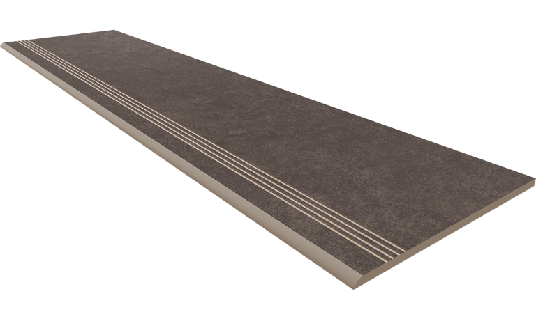 Ступень CA05 Cave Anthracite неполированный с насечками 30x120 Estima