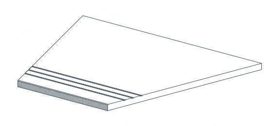 620040000123 Drift Grey Gradino Lineare Angolo Dx 30x60 Atlas Concorde Russia