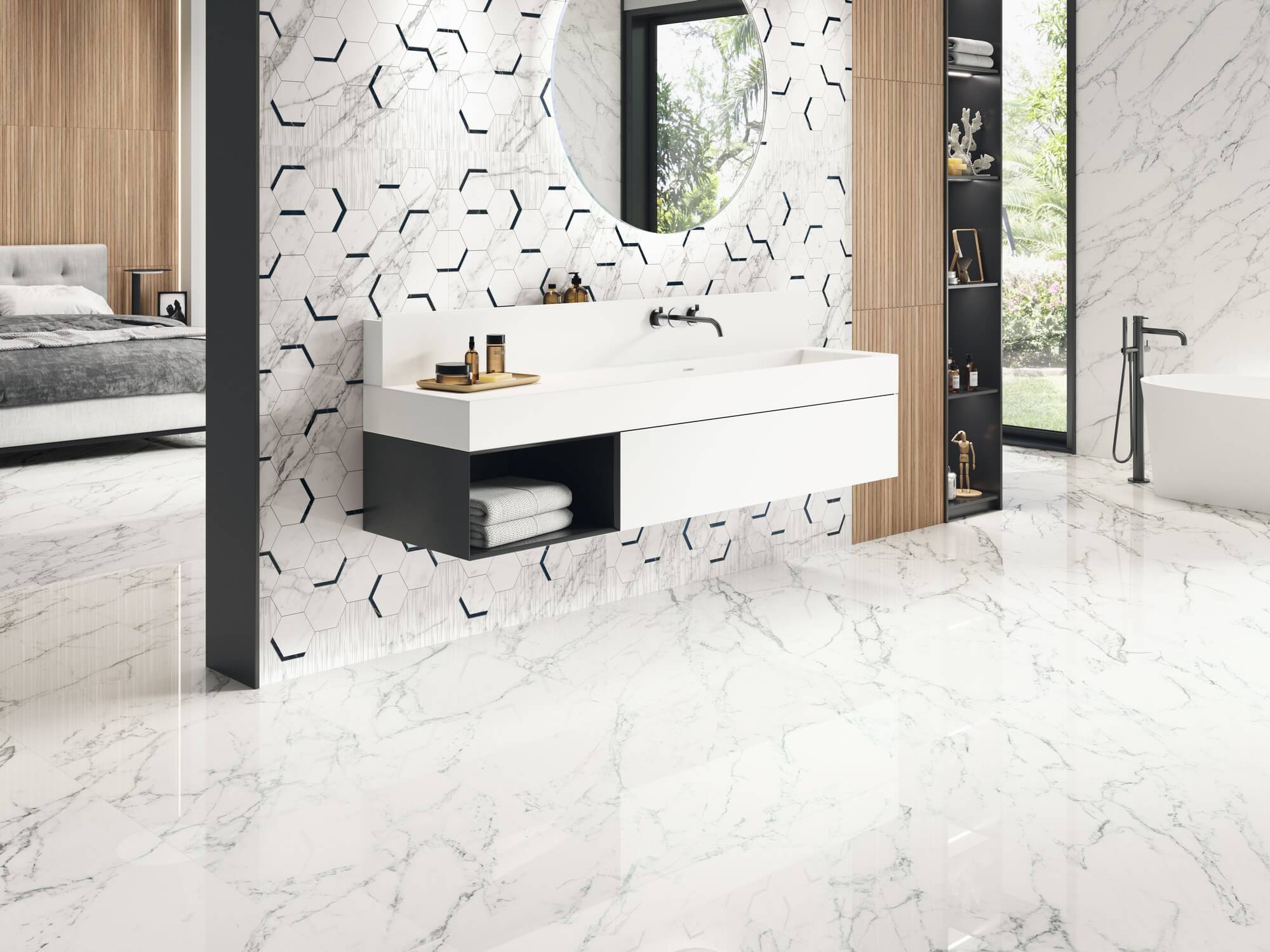 9545 Amazonas Roble Relieve Rect 30х90 Porcelanite Dos