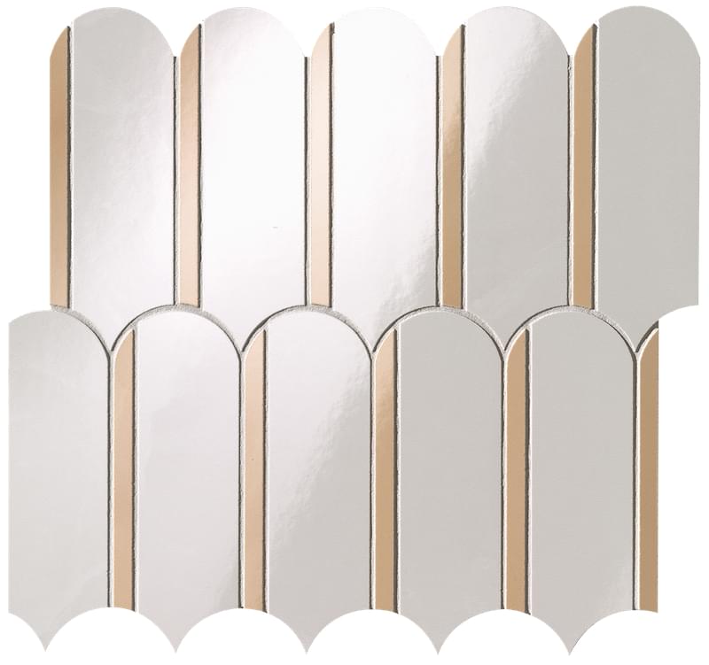 fQKQ Onice Neve Onice Miele Archs Mosaico 28.2x31 FAP Ceramiche