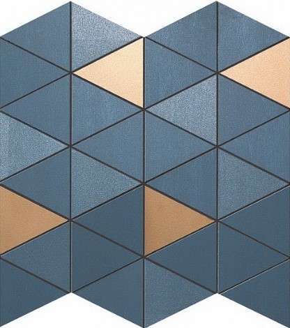 9MDU MEK BLUE MOSAICO DIAMOND GOLD WALL 30,5x30,5 Atlas Concorde