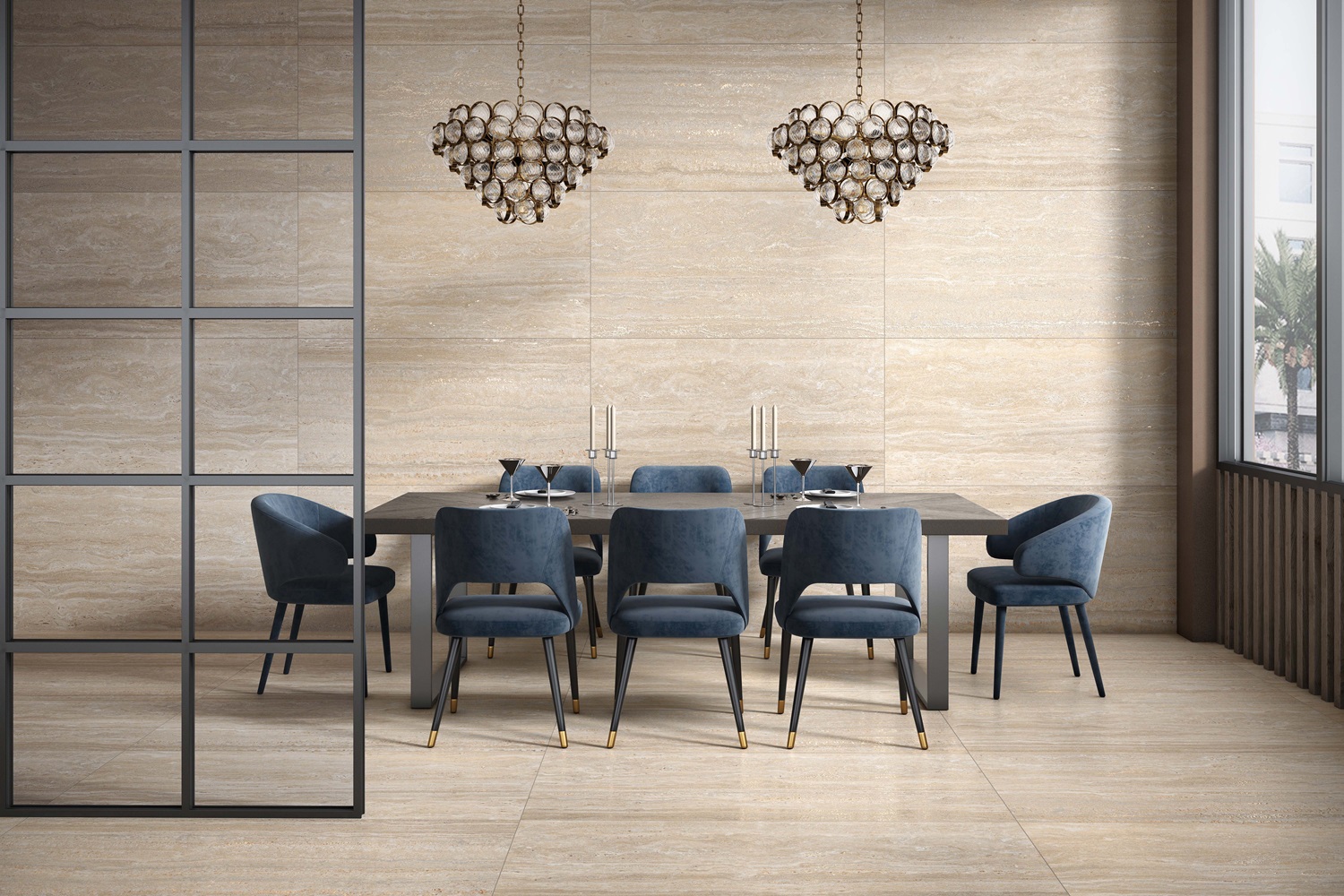 Juliette Travertino Beige Grit Granula 60x120 Realistik