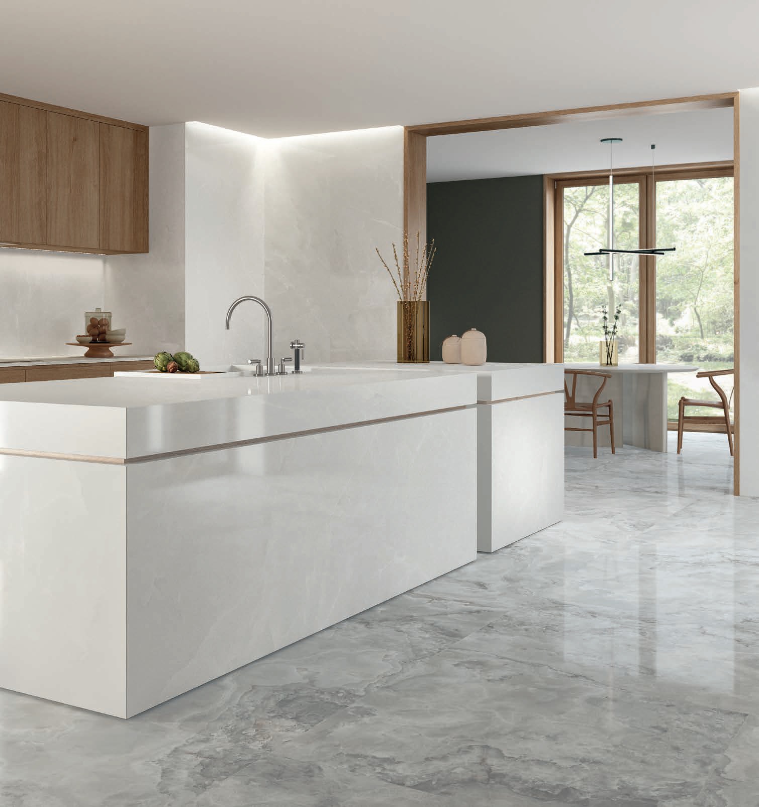 Scarlet Soft Ivory Polished Rect 6mm 120x280 STN Ceramica