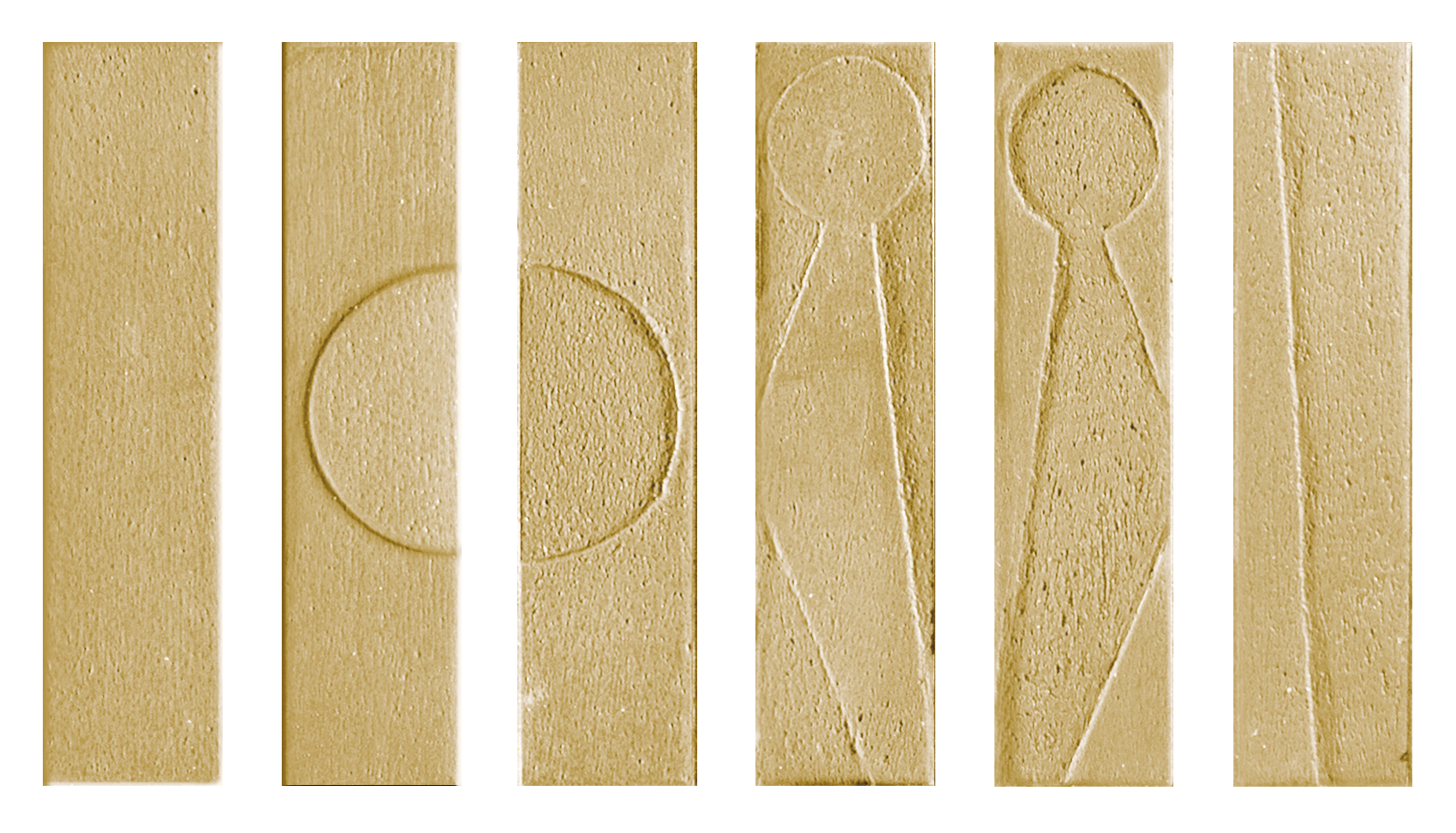 118622 Koine Alphabet Ocra 4,5x18,6 Settecento