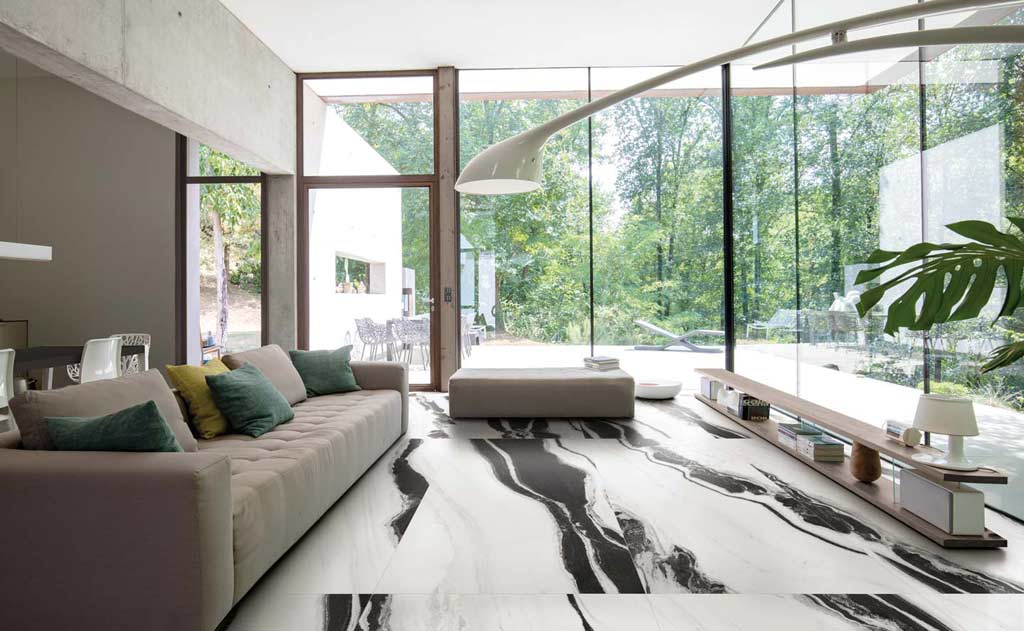 B&W Marble Floor Gres