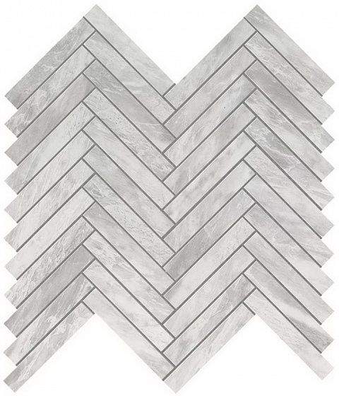 9SHB Marvel Bardiglio Grey Herringbone Wall 30,5x30 Atlas Concorde
