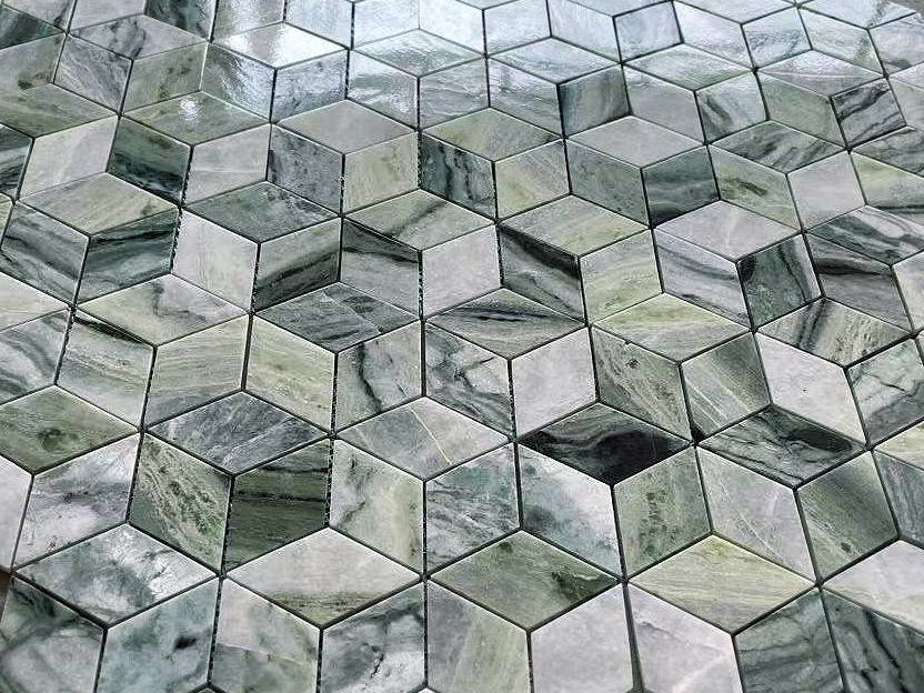 Onice Verde oliva POL diamond 96x55x7 298x259 Caramelle Mosaic