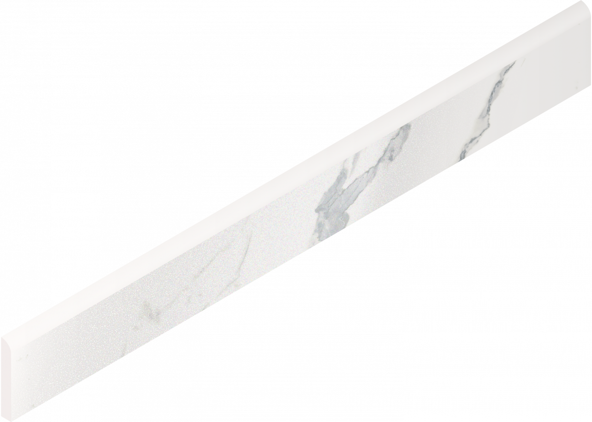 610130007456 Stellaris Statuario White Battiscopa Lap 7.2x60 Italon