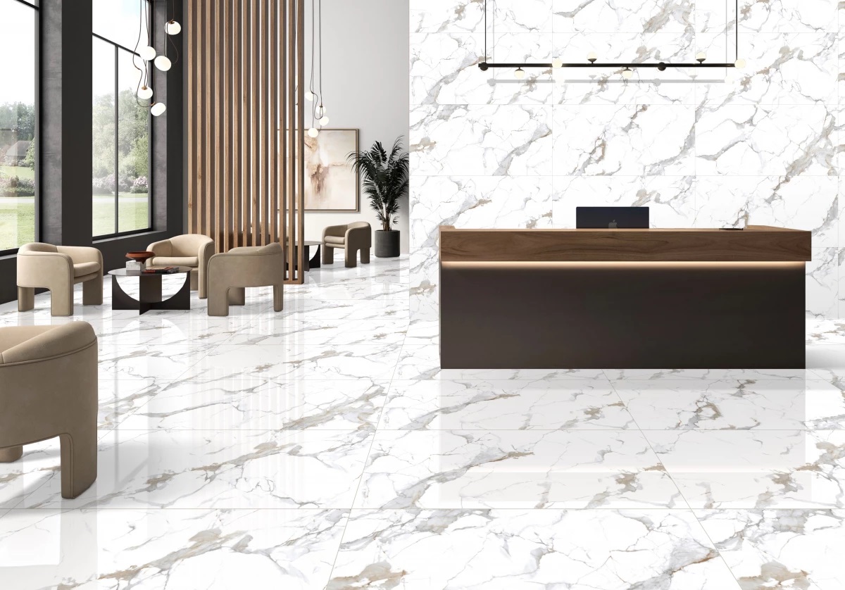 Geo Bianco Lamore Ceramic
