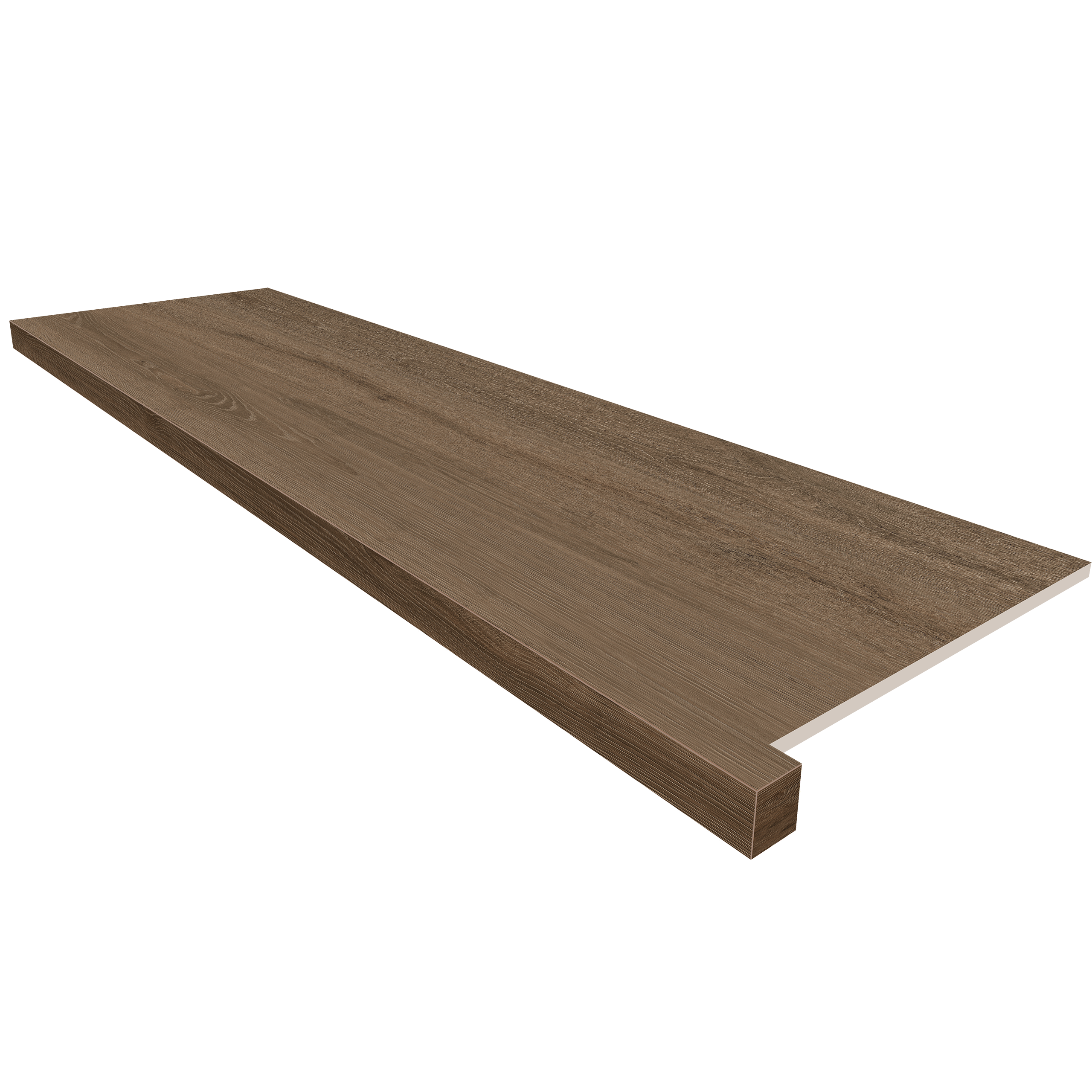 Подоконник угловой AV03 Alavesa Moka Неполированный с боковым выступом (правый) 33х160 Ametis by Estima