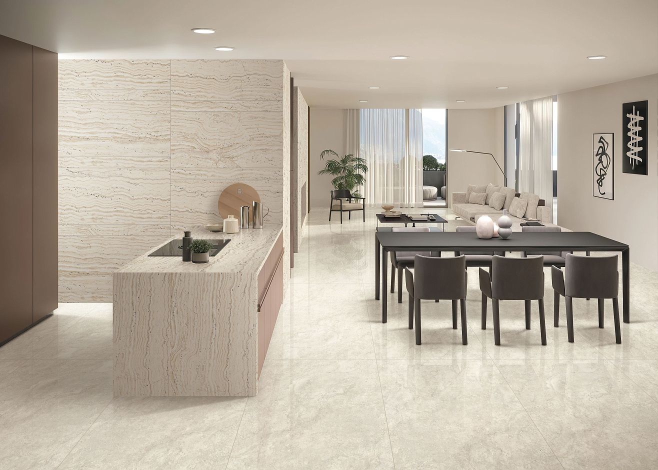 BHT-1006 Travertine Basic Ivory Matt 600x1200x10 Basconi Home фото 2